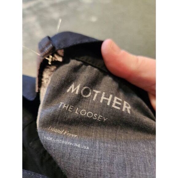 Mother The Looker Crop in Island Fever Black Pants Size 26 - Picture 4 of 6